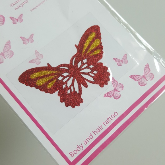 Body and Hair Tattoo Sparkling Butterfly - Picture 5 of 7